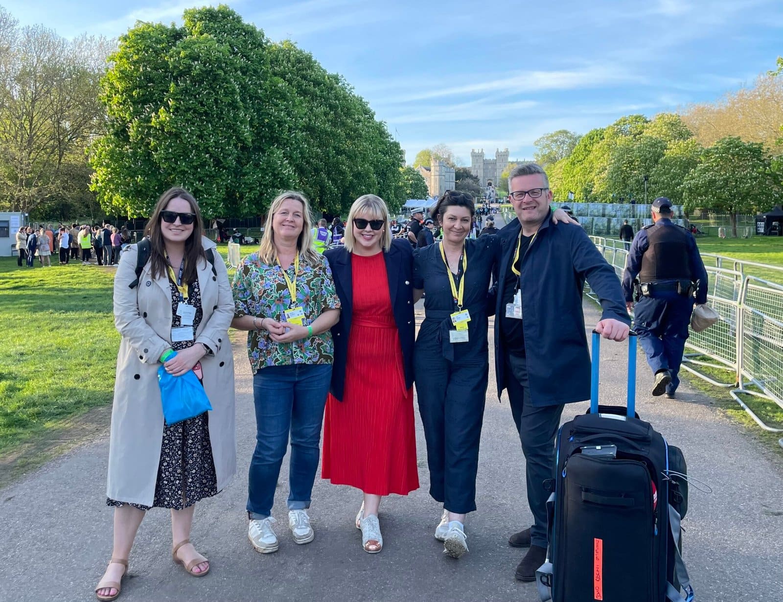 Broadcast crew on location